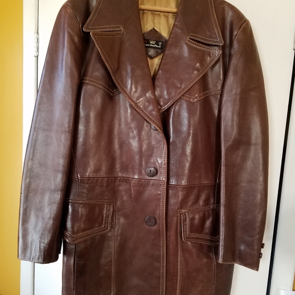 Corte Fiel Other - CORTE FIEL Vintage Men's Leather Coat Sz42 Spain